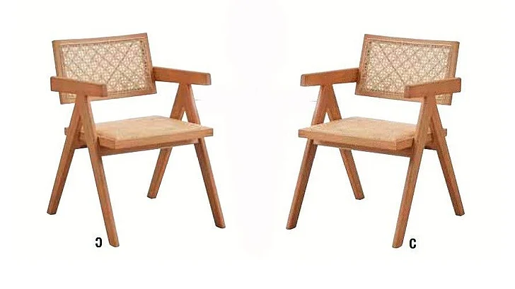 ACME Velentina Arm Chair in Natural DN02373 (Set of 2)
