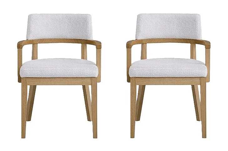 ACME Kasem Side Chair in Gorge Fabric and Oak DN02616 (Set of 2)