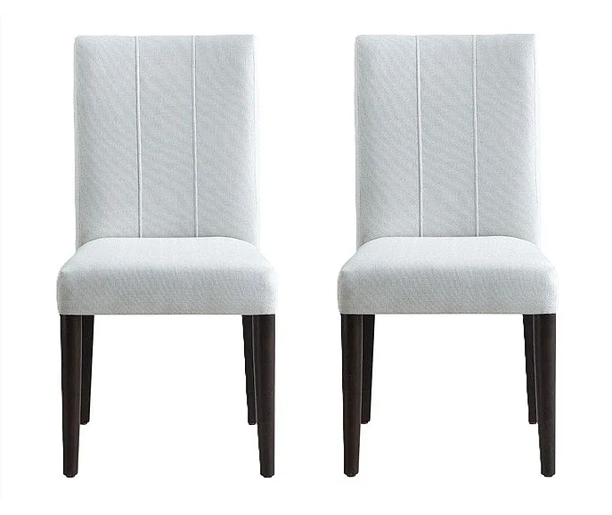 ACME Carena Side Chair in White and Brown DN02956 (Set of 2)