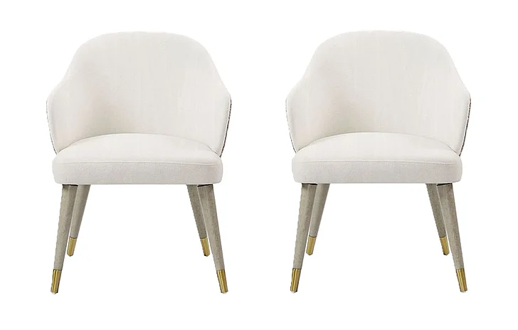 ACME Charity Side Chair in Gray Oak DN03086 (Set of 2)