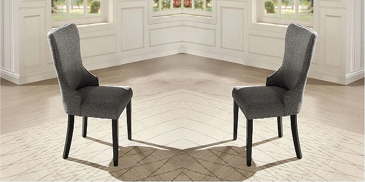 ACME Marioly Side Chair (Set of 2) in Gray Boucle DN04067