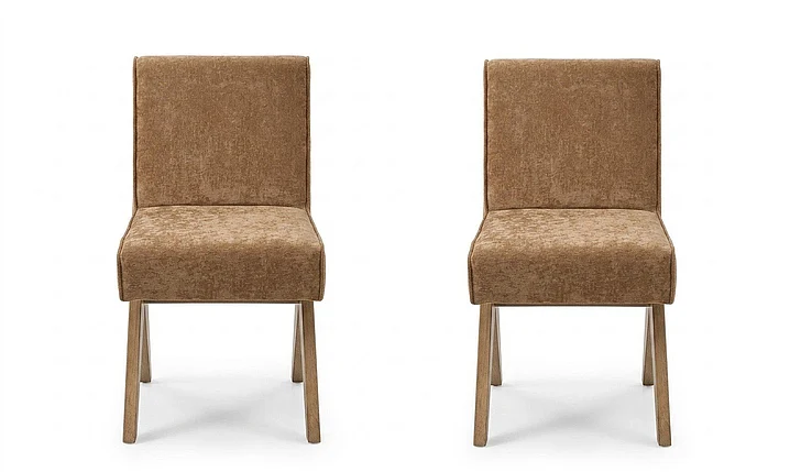 ACME Zoey Side Chair (Set of 2) in Chocolate Chenille & Oak DN04076
