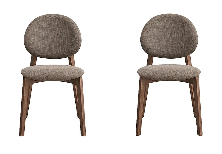 ACME Hadasa Side Chair in Light Brown and Walnut DN04167 (Set of 2)