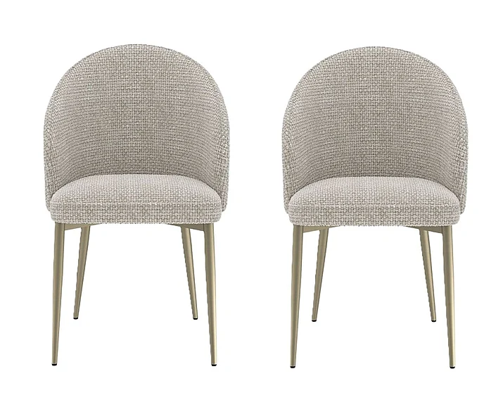 ACME Cora Side Chair in Champagne Fabric DN04296 (Set of 2)