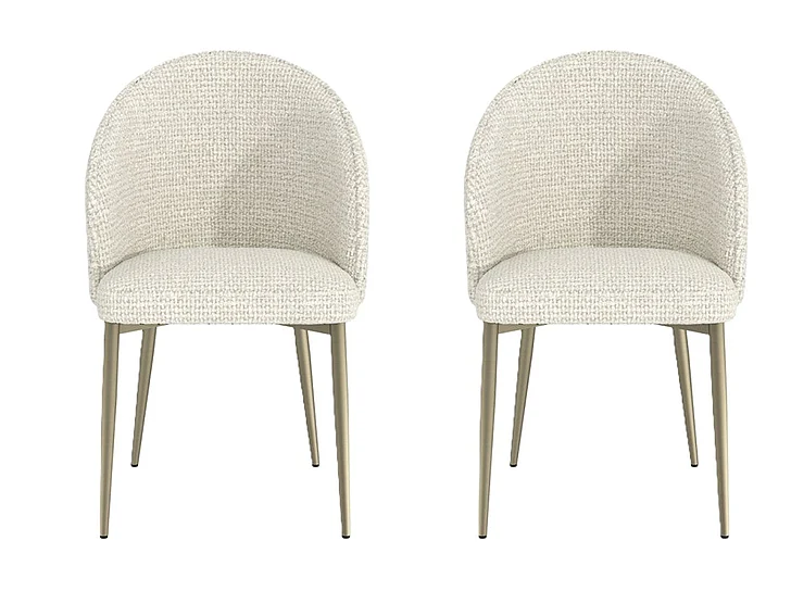 ACME Cora Side Chair in White Fabric DN04297 (Set of 2)
