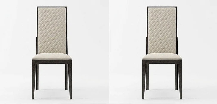 ACME Venezia Side Chair (Set of 2) in Gray Synthetic Leather & Gray DN04716