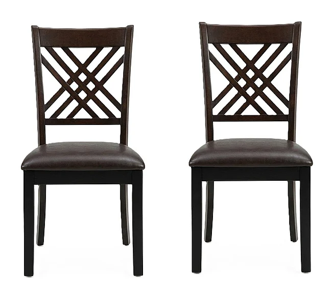 Steve Silver Adrian Side Chair in Espresso Cherry (Set of 2) AD600S