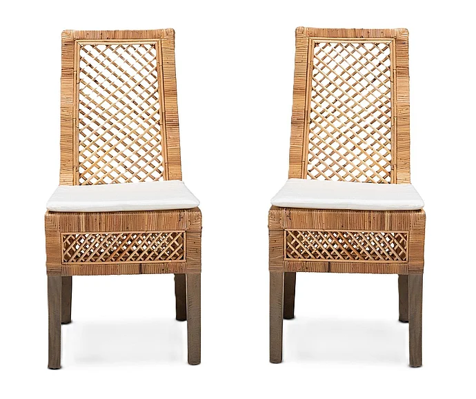 bali & pari Argos Bohemian Natural Brown Dining Chair (Set of 2) 12800 PROMO