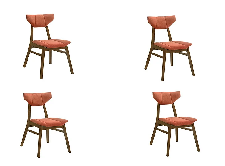 Armen Living Amaris Poppy Upholstered Dining Chair (Set of 4) LCAISIPPWA