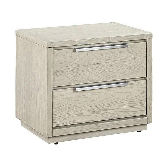 Armen Living Abbey 2 Drawer Nightstand in Gray Oak LCAJLAGR PROMO