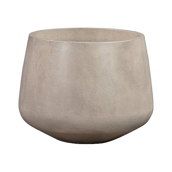 Armen Living Amethyst Large Round Indoor or Outdoor Planter in White LCAWMDPLWH