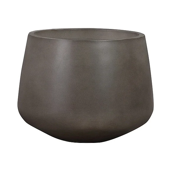 Armen Living Amethyst Medium Round Indoor or Outdoor Planter in Gray LCAWSMPLGR