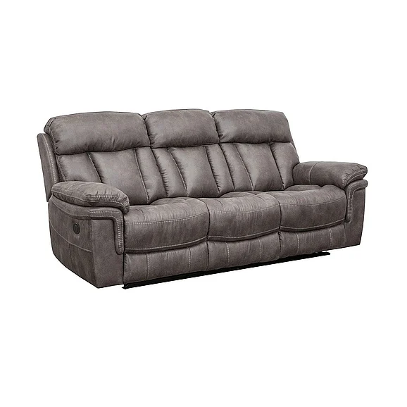 Armen Living Estelle Power Reclining Sofa in Gunmetal Fabric LCES3GM PROMO