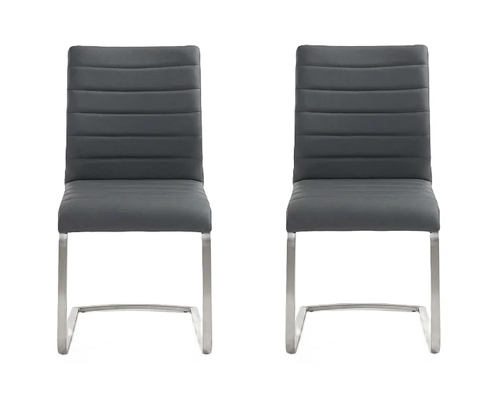 Armen Living Fusion Side Chair in Gray (Set of 2) LCFUSIGR CLOSEOUT