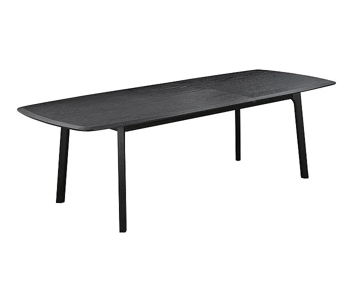 Armen Living Holland Extendable Rectangle 98 In. Dining Table in Black Brushed Oak LCHNDIBLK PROMO