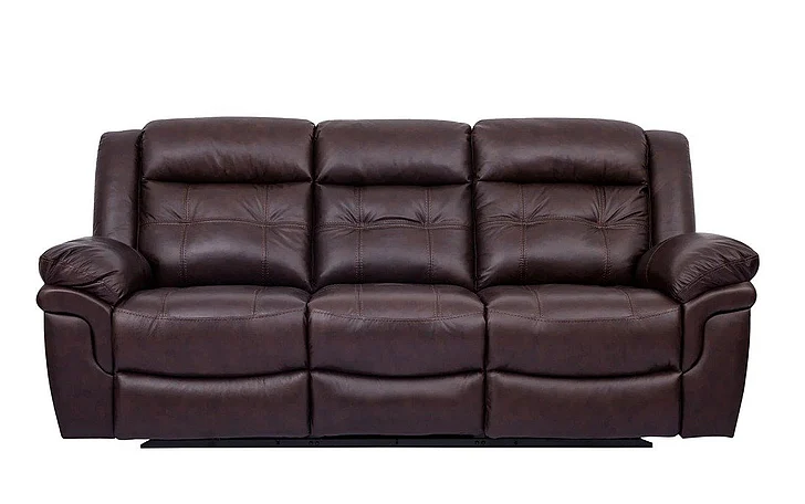 Armen Living Marcel Manual Reclining Sofa in Dark Brown Leather LCMC3BR PROMO