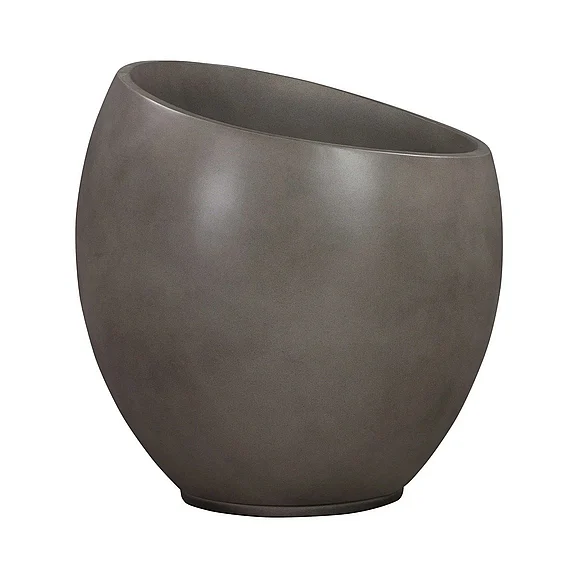 Armen Living Moonstone Medium Indoor or Outdoor Planter in Gray Concrete LCMHSMPLGR
