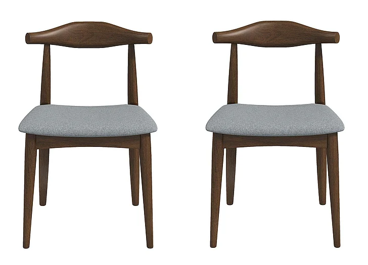 Ashcroft Destiny Grey Fabric Dining Chair (Set Of 2) DCH00201302