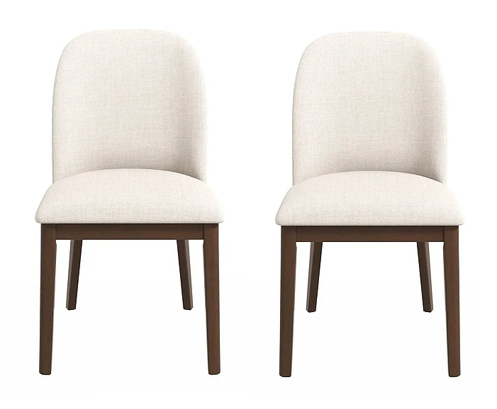 Ashcroft Kaitlyn Beige Fabric Dining Chair (Set Of 2) DCH00400501