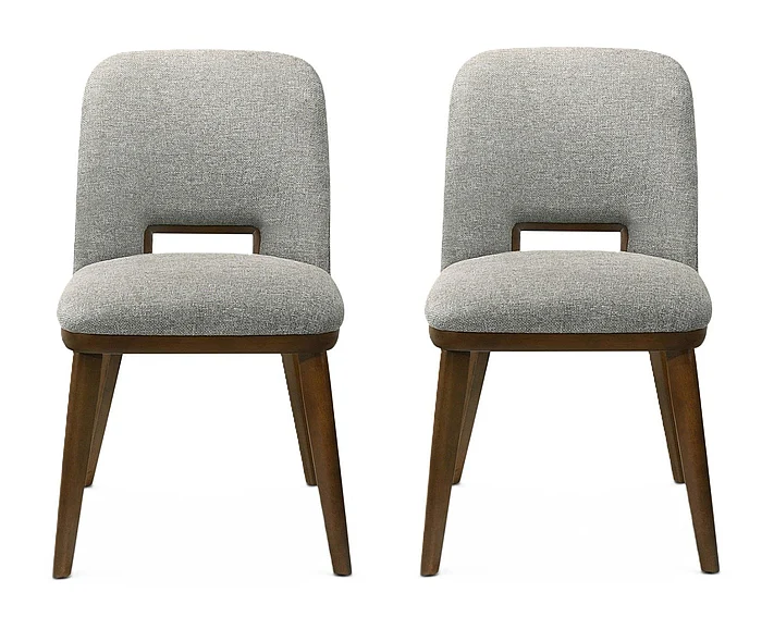 Ashcroft Blaken Light Grey Fabric Dining Chair (Set Of 2) DCH00400602