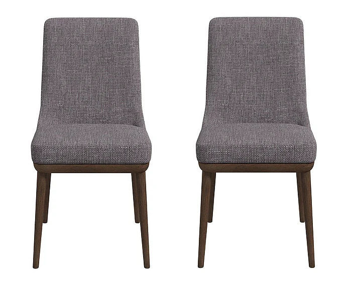 Ashcroft Kate Grey Fabric Dining Chair (Set Of 2) DCH00400704