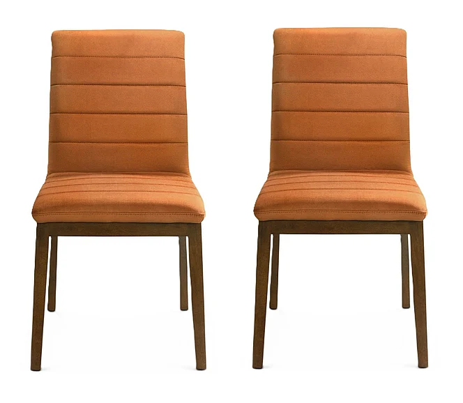 Ashcroft Ines Burnt Orange Velvet Dining Chair (Set Of 2) DCH00401201