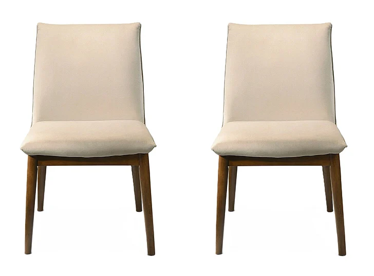 Ashcroft Monza Beige Velvet Dining Chair (Set Of 2) DCH00403301