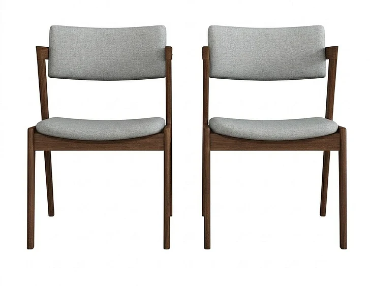 Ashcroft Edwin Light Gray Fabric Dining Chair (Set Of 2) DCH00602003