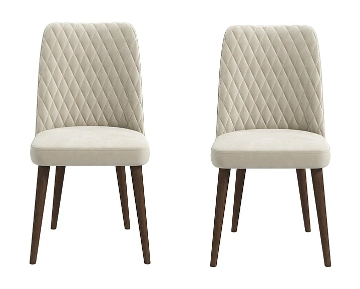 Ashcroft Katie Beige Velvet Dining Chair (Set Of 2) DCH01701001