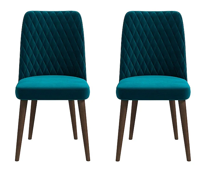 Ashcroft Katie Teal Velvet Dining Chair (Set Of 2) DCH01701005