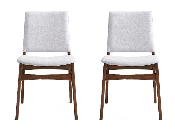 Ashcroft Gusto Fabric Dining Chair In Light Gray (Set Of 2) DCH03200201