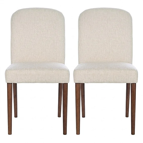Ashcroft Capri Beige Fabric Dining Chair (Set Of 2) DCH03602601