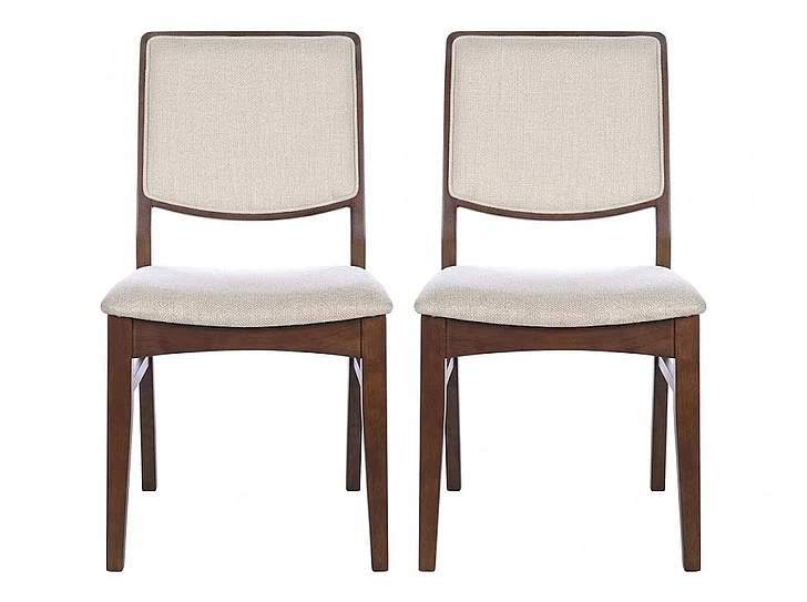 Ashcroft Skylar Beige Fabric Dining Chair (Set Of 2) DCH03603601