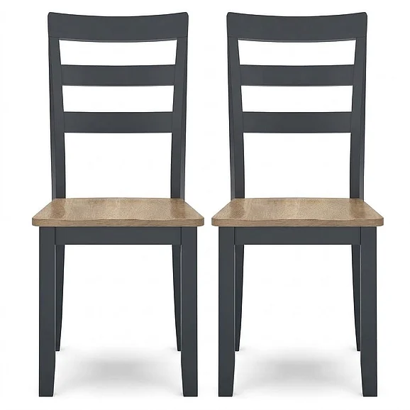 Gesthaven Dining Chair (Set of 2) in Natural/Blue D399-01 FedEx/UPS