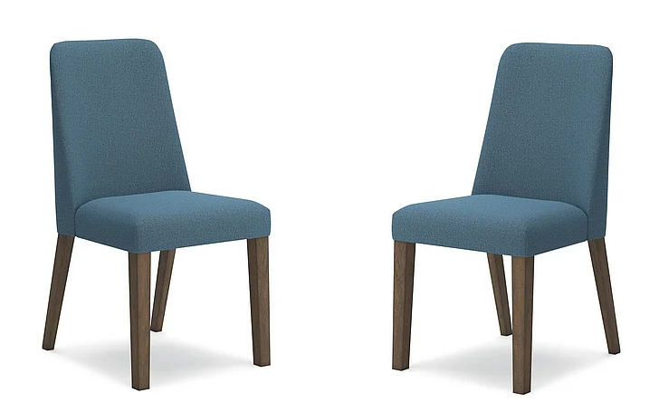Lyncott Dining Chair (Set of 2) in Blue/Brown D615-03;D615-03 FedEx/UPS