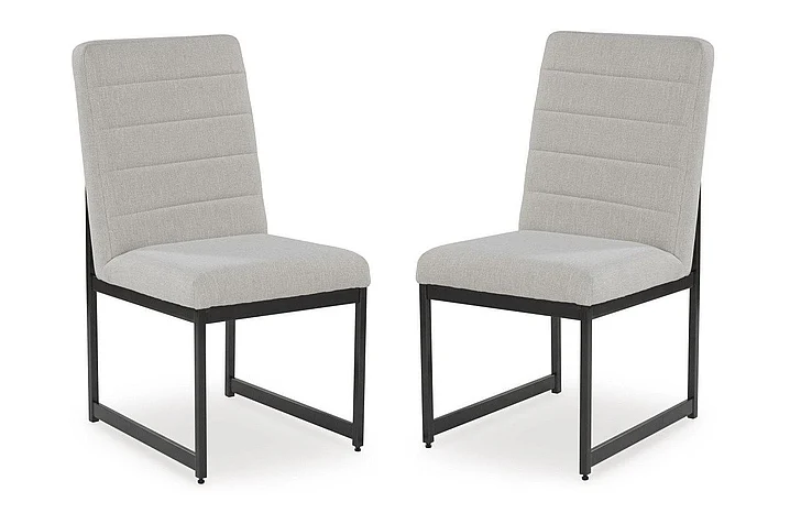 Tomtyn Dining Upholstered Side Chair (Set of 2) in Light Brown D622-01 FedEx/UPS