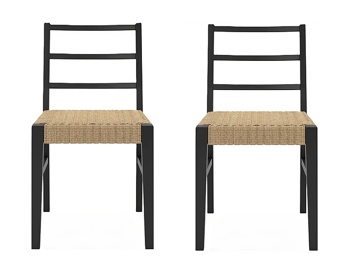 Isanti Dining Side Chair (Set of 2) in Light Brown/Black D752-02