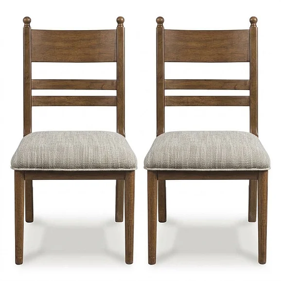 Chadworth Dining Chair (Set of 2) in Brown D824-09 FedEx/UPS