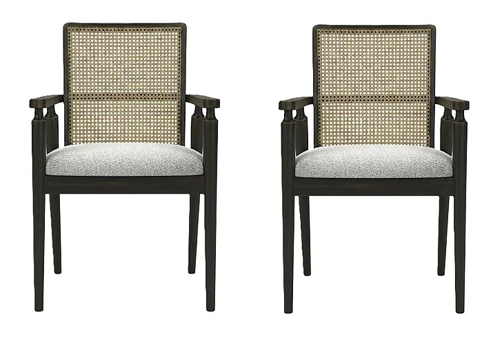 Galliden Dining Arm Chair (Set of 2) in Black D841-02A FedEx/UPS