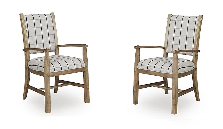 Ridgester Dining Arm Chair (Set of 2) in Light Brown D858-01A