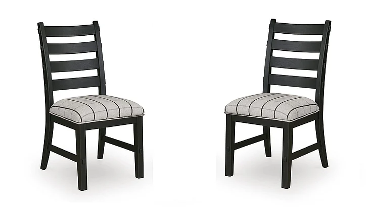 Ridgester Dining Chair (Set of 2) in Beige/Black D858-02