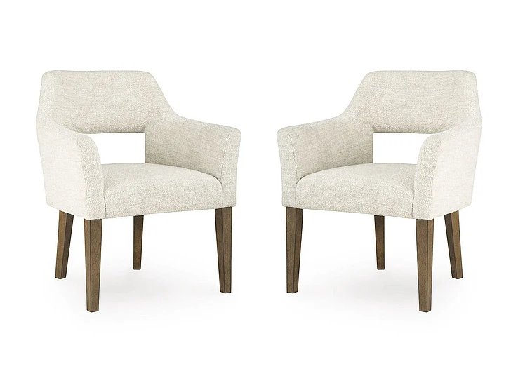 Marxmore Dining Arm Chair (Set of 2) in Beige/Brown D863-02A