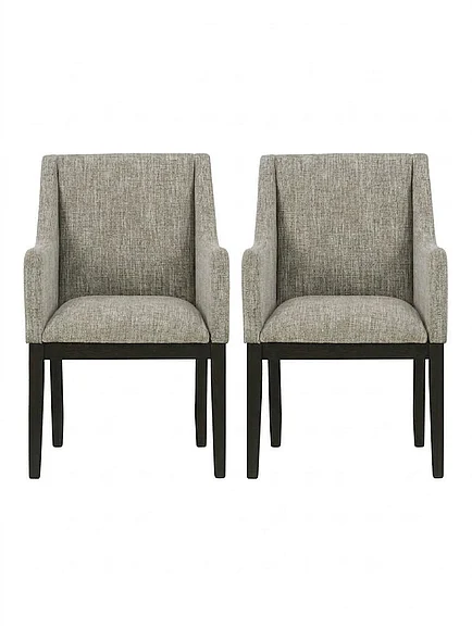 Burkhaus Dining Arm Chair (Set of 2) in Dark Brown D984-01A;D984-01A FedEx/UPS