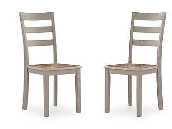 Loyander Dining Chair (Set of 2) in Natural/Gray NCD403-01