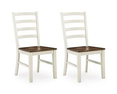 Kellerby Dining Chair (Set of 2) in Brown/Antique White NCD628-01