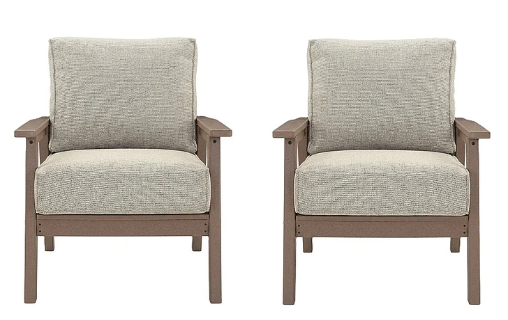 Cortina Lounge Chair w/Cushion (Set of 2) in Driftwood