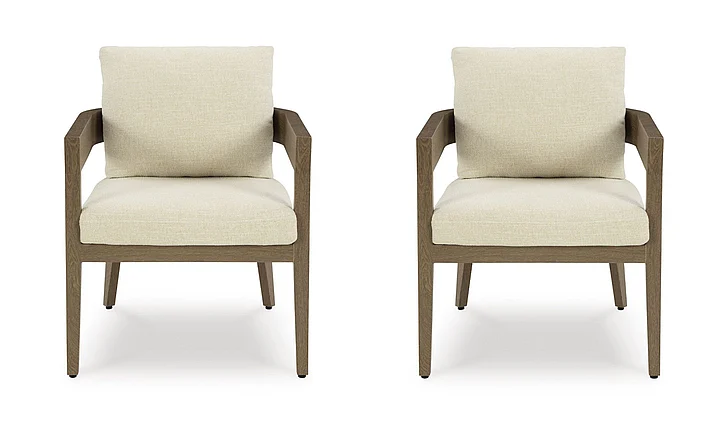 Serene Bay Arm Chair w/ Cushion (Set of 2) P671-601A