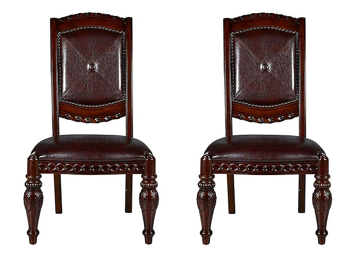 Steve Silver Antoinette Side Chair (Set of 2) in Rich Cherry AY600S