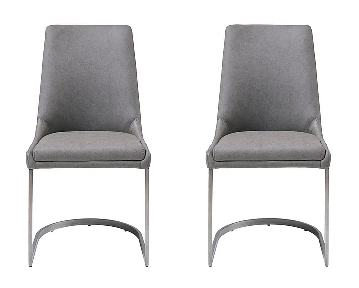 Modus Furniture Oxford Dining Chair in Basalt Grey AZU563 (Set of 2)