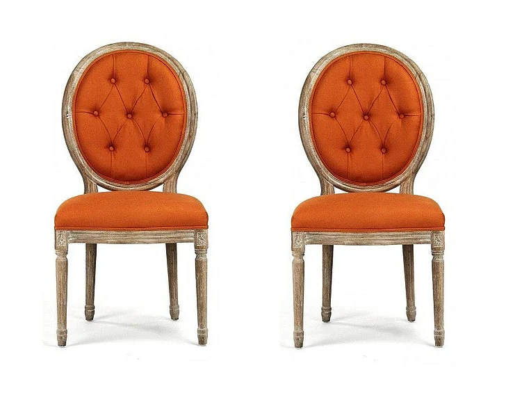 Zentique Medallion Side Chair in Orange (Set of 2) B004-Z E272 S